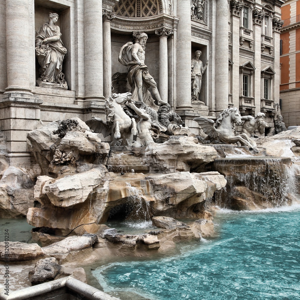 Rome - Trevi Fountain - Italian landmarks
