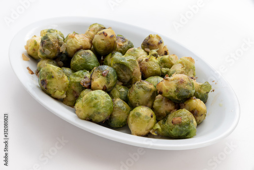 Plate with brussel sprouts