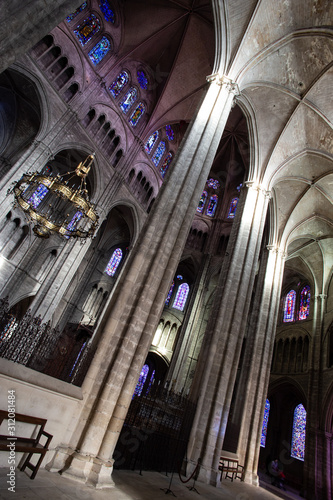 Inside the cathedral in Bourges, vertical