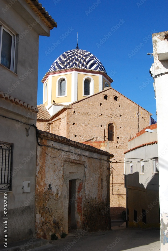 Fototapeta premium Old Spanish Church in Vilamarxant, Spain