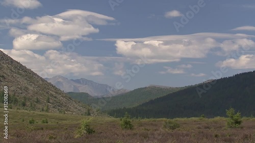 Mongolia. Darkhat basin. The camp of reindeer herders. Deer. photo