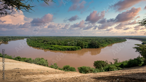 Omo river in Omo Valley, Ethiopia photo