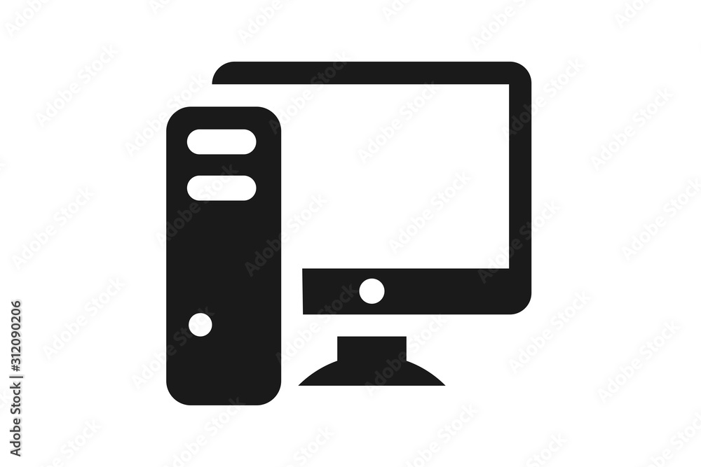 Desktop icon, computer icon vector illustration Desktop icon, computer icon vector illustration