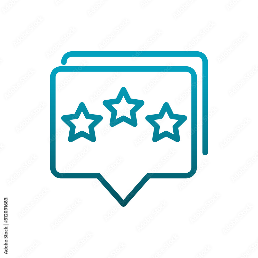 talk bubble rating stars communications gradient line talk bubble rating stars communications gradient line