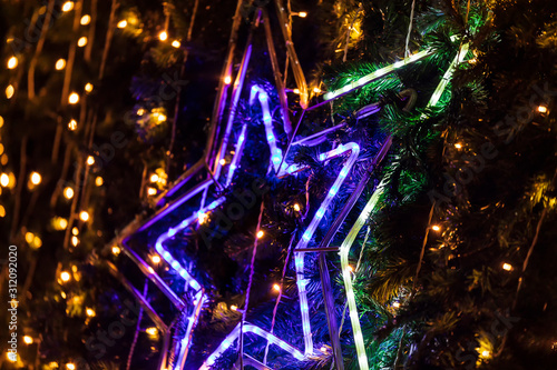 Christmas luminous star on ...
