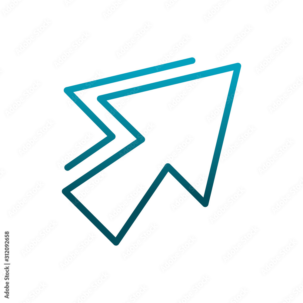 arrow pointing sign communications gradient line arrow pointing sign communications gradient line