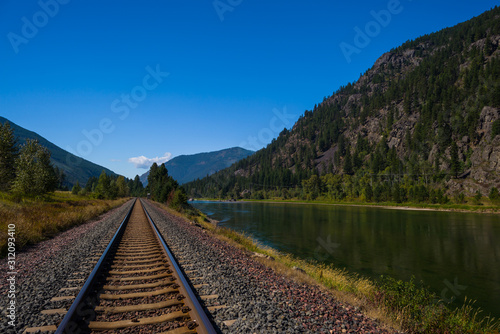 Rail Beside River © Donald Wolf