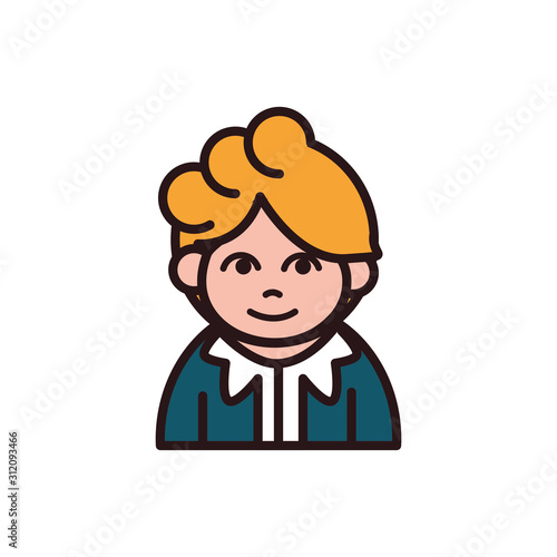 man cartoon character portrait people