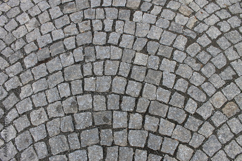 Texture of Cobblestone Street and stone street road