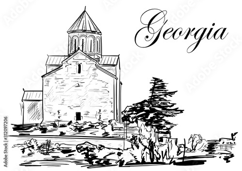 vector illustration of an old city