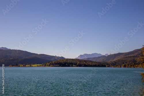 walchensee panorama german mountain lake