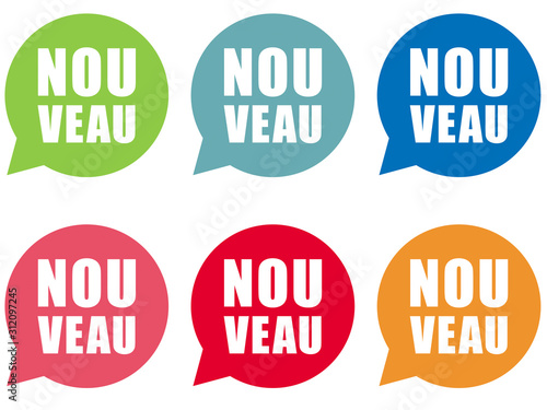 NOUVEAU BULLE FLÈCHE À GAUCHE
