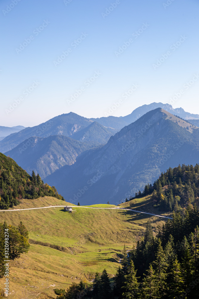 landscape in the mountains german alps
