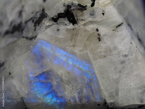 Photos Extreme Close up of Rainbow Moonstone Pyramid