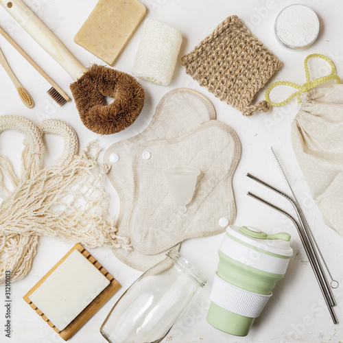 Billede på lærred Zero Waste Houseware products for Eco Lifestyle