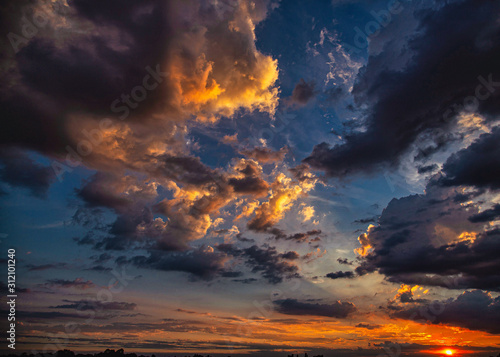 sunset in clouds © Paul