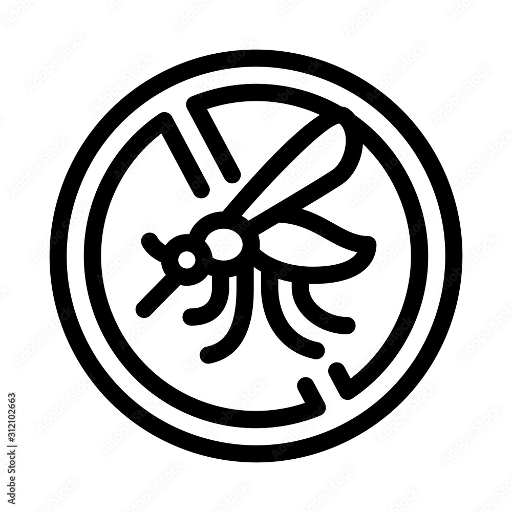 Anti-mosquito Icon Vector. Outline Anti-mosquito Sign. Isolated Contour Symbol Illustration