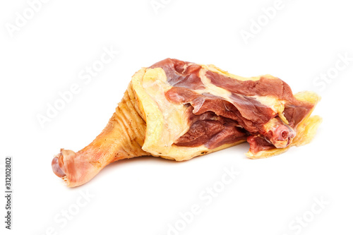 Raw chicken meat isolated on a white background. Healthy eating Fresh chicken meat on a white background.