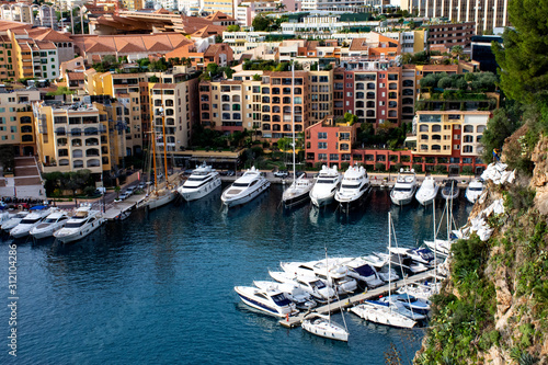 view of the Port of Fontvieille in Monaco