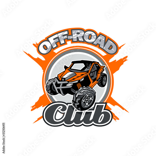 Off-Road UTV Club Logo with orange buggy in center