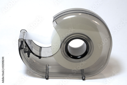 adhesive tape dispenser on a white background