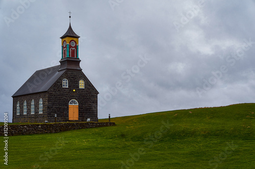 Church in Hvalnes, Iceland photo