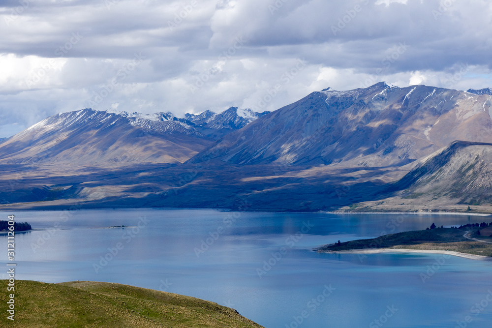 View over Lake Tekapo in New Zealand