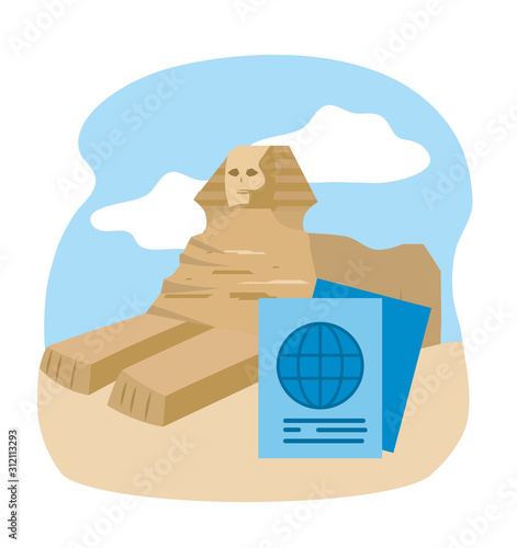 egyptian ancient sphinx tourist vacation travel