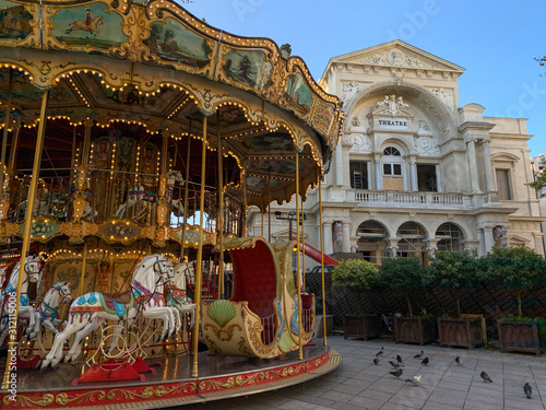 Theatre and carousel in Avignon