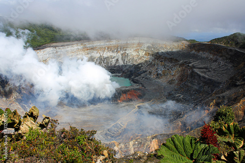 Smoke of the Irazu volcano photo