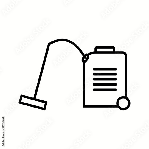 Unique Vaccum Cleaner Line Vector Icon