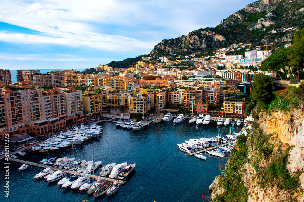 Port of Fontvieille in Monaco