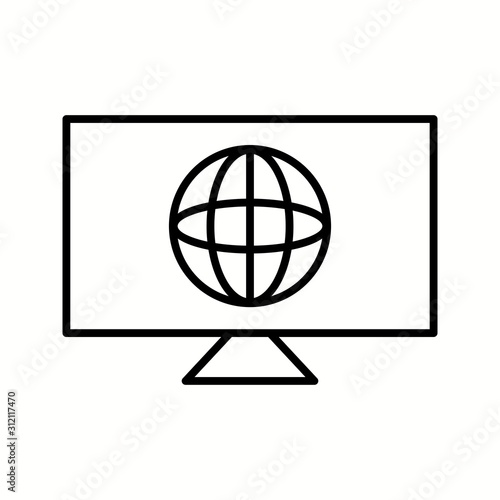 Unique Global News Vector Line Icon