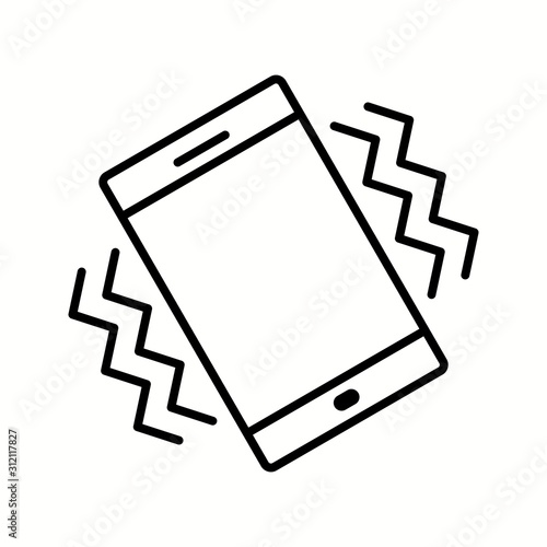 Unique Vibration Mode Vector Line Icon