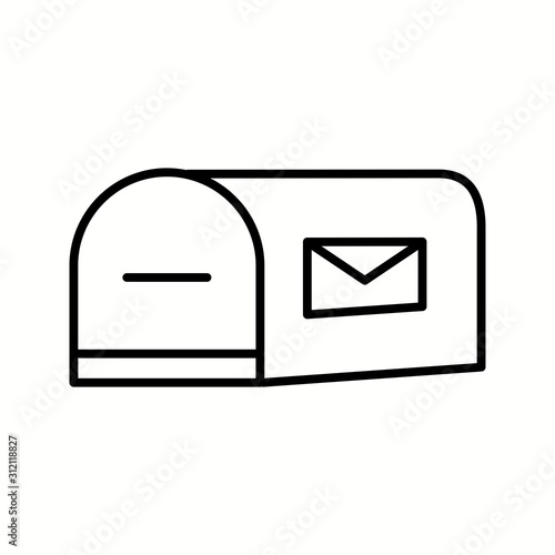 Unique Letterbox Vector Line Icon