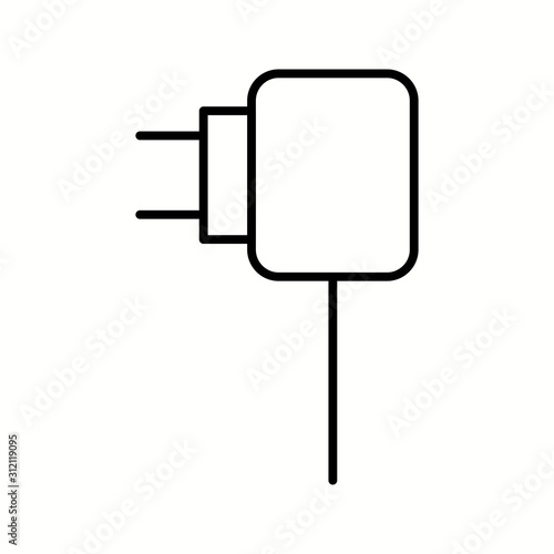 Unique Charger Vector Line Icon