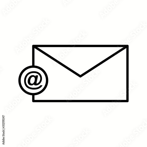 Unique Email Vector Line Icon