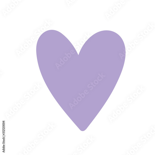 purple heart love romantic passion icon