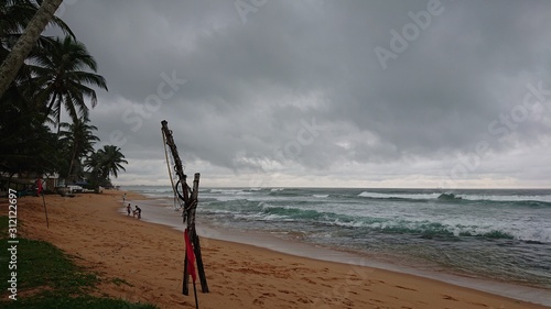 Ocean waves beach in Sri Lanka