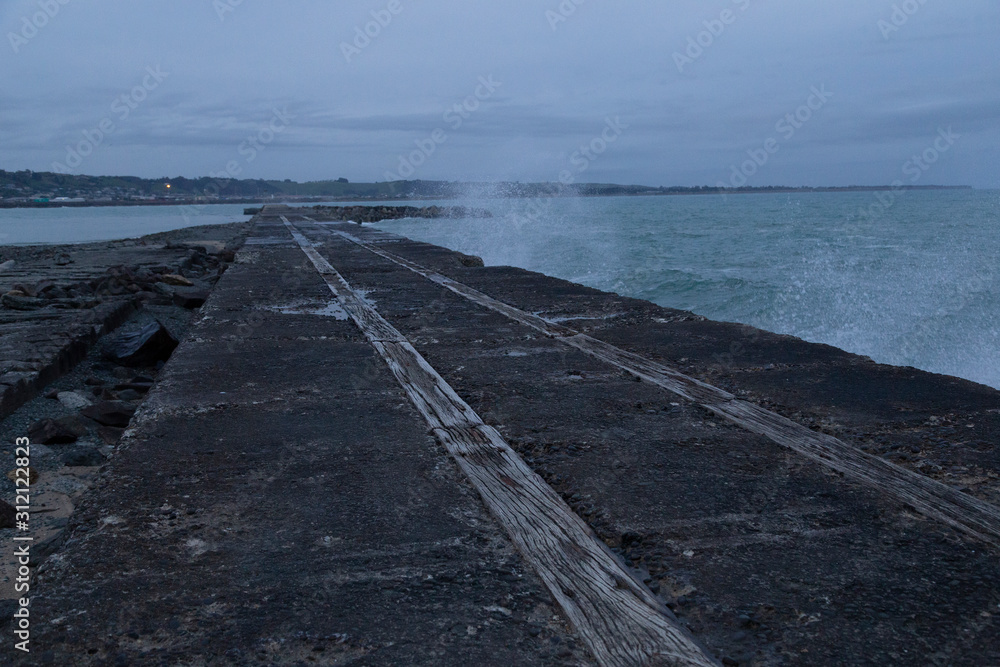 Oamaru, New Zealand. Cape Wanbrow Track to Second Beach. Early morning.