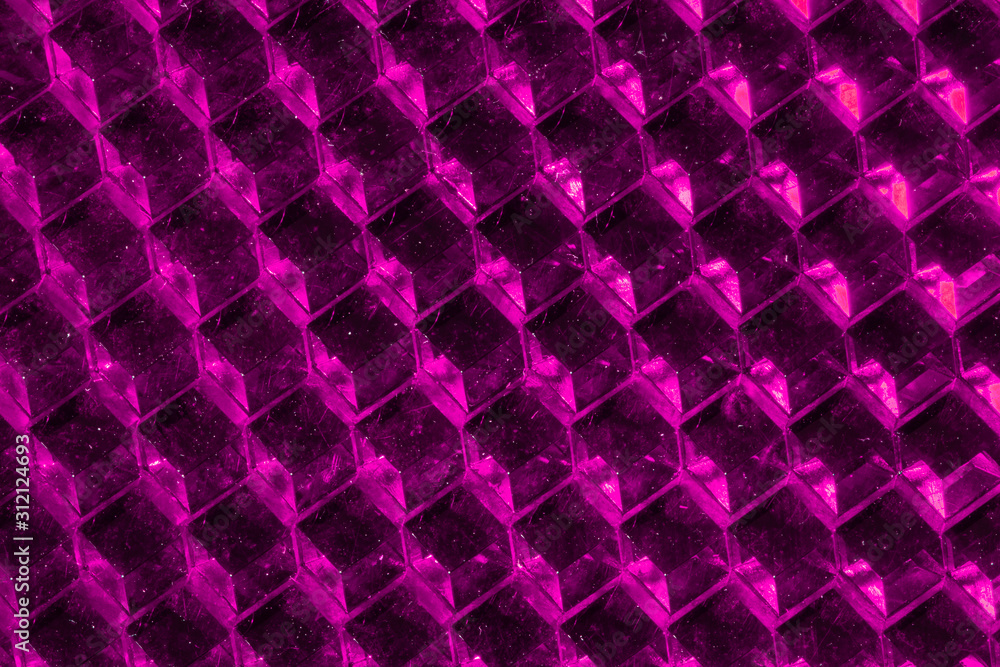 A close up abstract macro photo of a plastic reflector lit with a pink magenta flash gel A close up abstract macro photo of a plastic reflector lit with a pink magenta flash gel