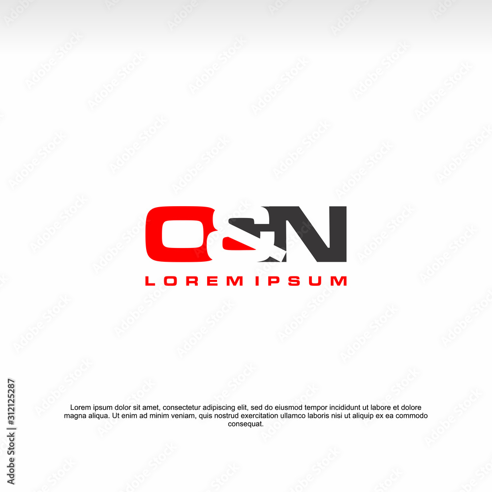 Vecteur Stock Initial letter logo, O&N logo, template logo