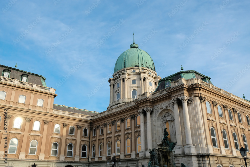 Budapest Royal Palace or Buda Castle. Hungarian National Gallery, Budapest, Hungary.