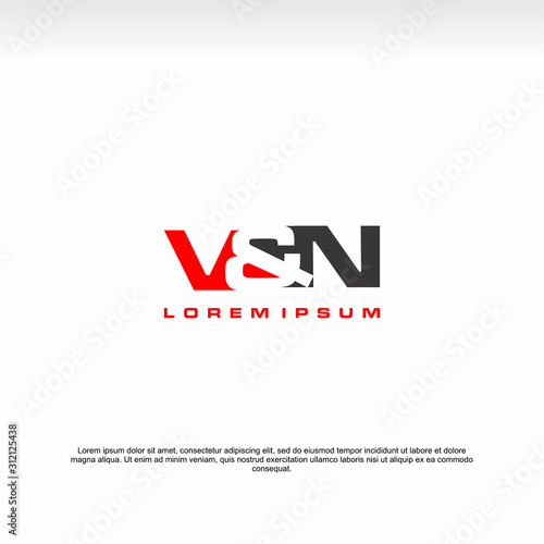 Initial letter logo, V&N logo, template logo