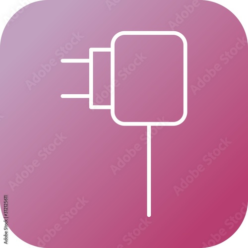 Unique Charger Vector Line Icon