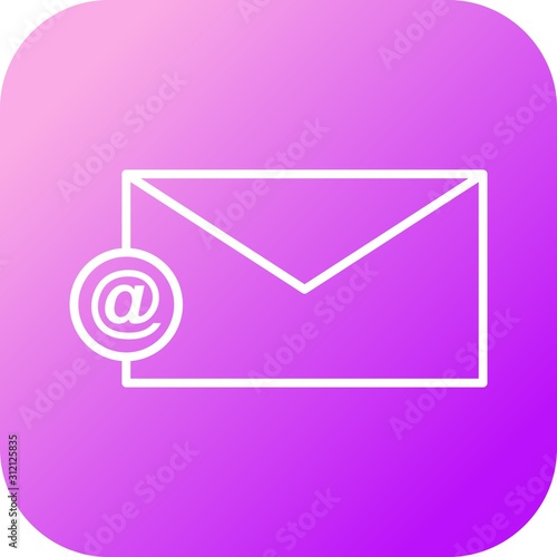 Unique Email Vector Line Icon