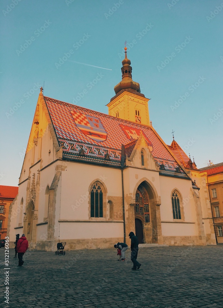Fototapeta premium Urban city architecture of Zagreb