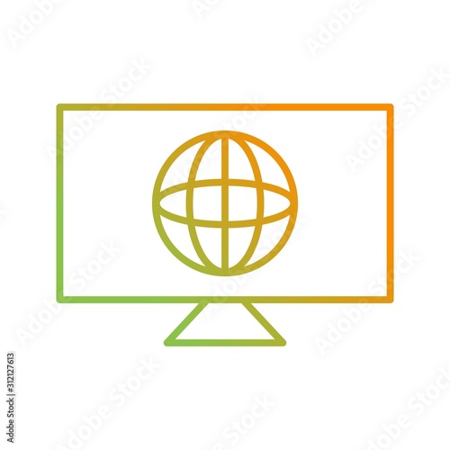 Unique Global News Vector Line Icon