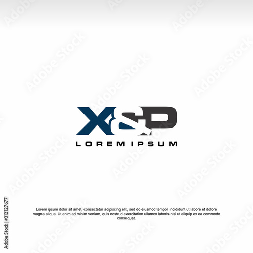 Initial letter logo, X&P logo, template logo