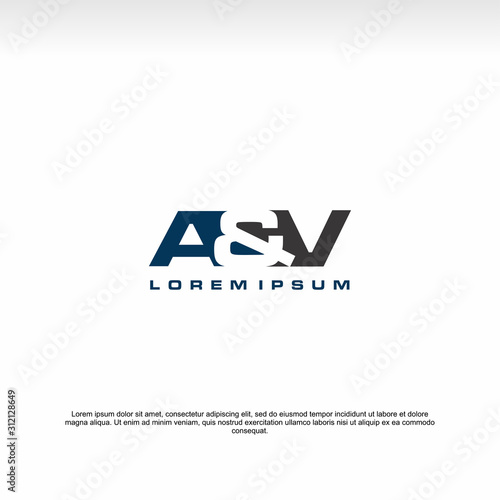 Initial letter logo, A&V logo, template logo